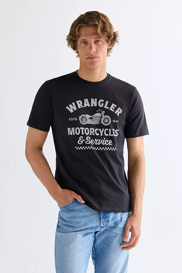 Футболка Wrangler Americana Tee Regular Fit (112377950) Черный
