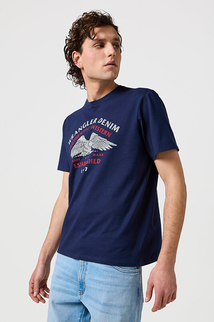 Футболка Wrangler Americana Tee (112362394) Синий