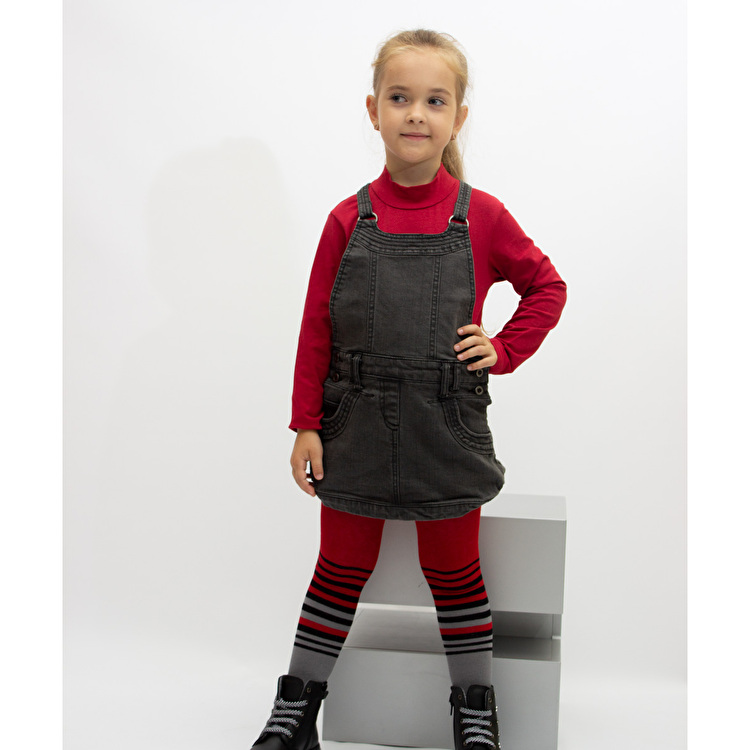 Комплект: Гольф, сарафан, колготи Losan Mc baby girls (026-8036AD/283) Темно-червоний