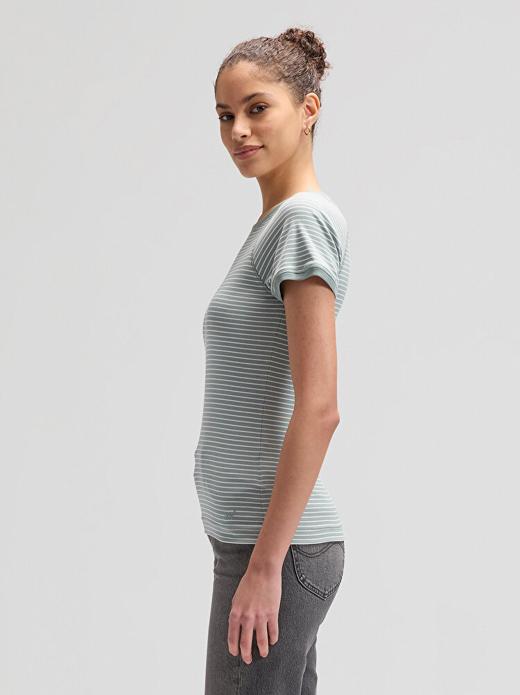 Футболка LEE Baby Tee Slim Fit (112376985) Зеленый