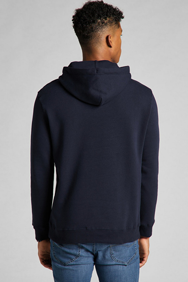Худи LEE Plain Hoodie Regular Fit (L80YTJMA) Темно-синий