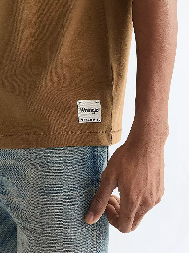 Футболка Wrangler SS SOLID TEE Relaxed Fit (112378013) Коричневий