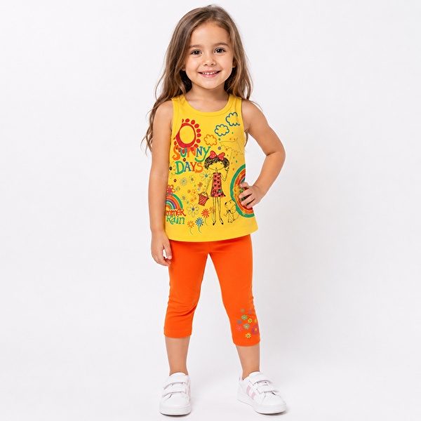 Комплект: Туніка з легінсами Losan Kids girls (416-8028AD/11) Жовтий