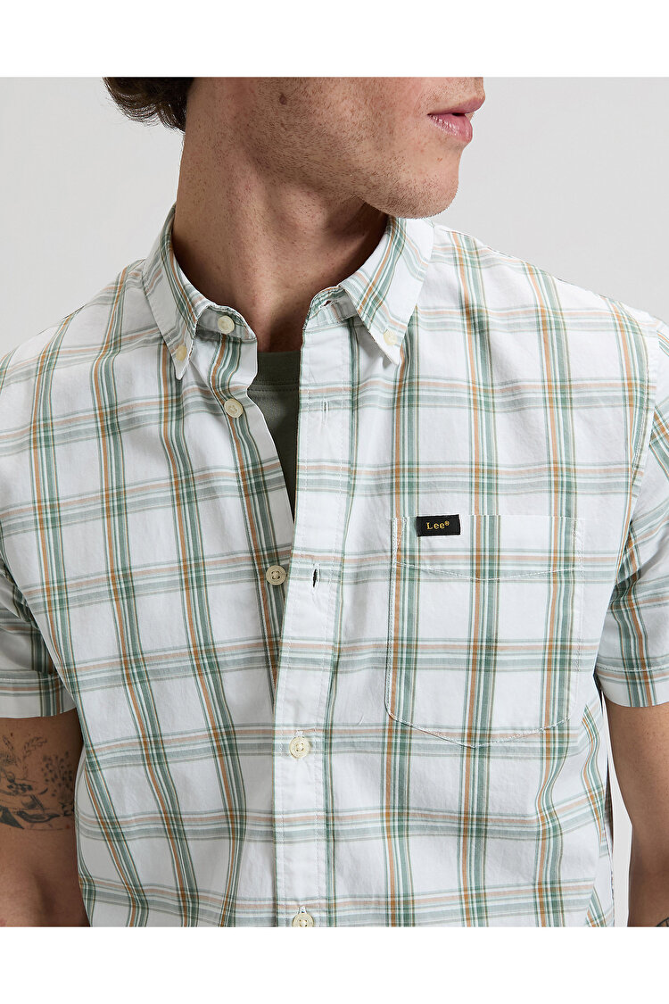 Рубашка LEE LEE BUTTON DOWN SS Regular Fit (112376552) Зеленый
