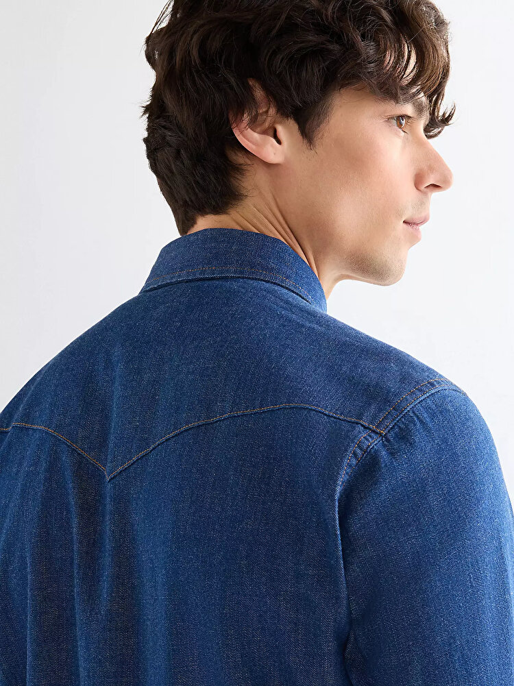Рубашка Wrangler Western Shirt Regular Fit (112378124) Синий