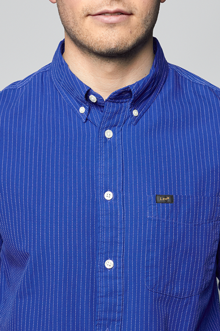 Рубашка LEE Button Down Shirt Regular Fit (L68BXPKS) Ярко-голубой