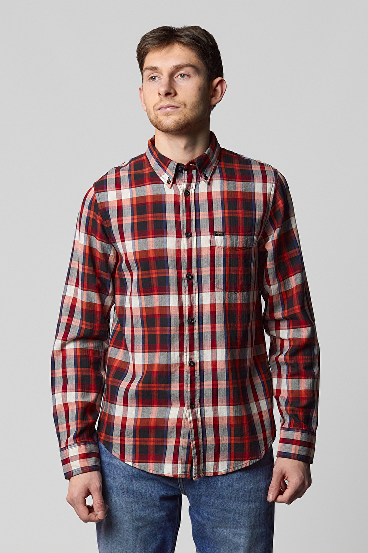 Рубашка LEE Button Down Shirt Regular Fit (L880ZEKC) Оранжевый с черным