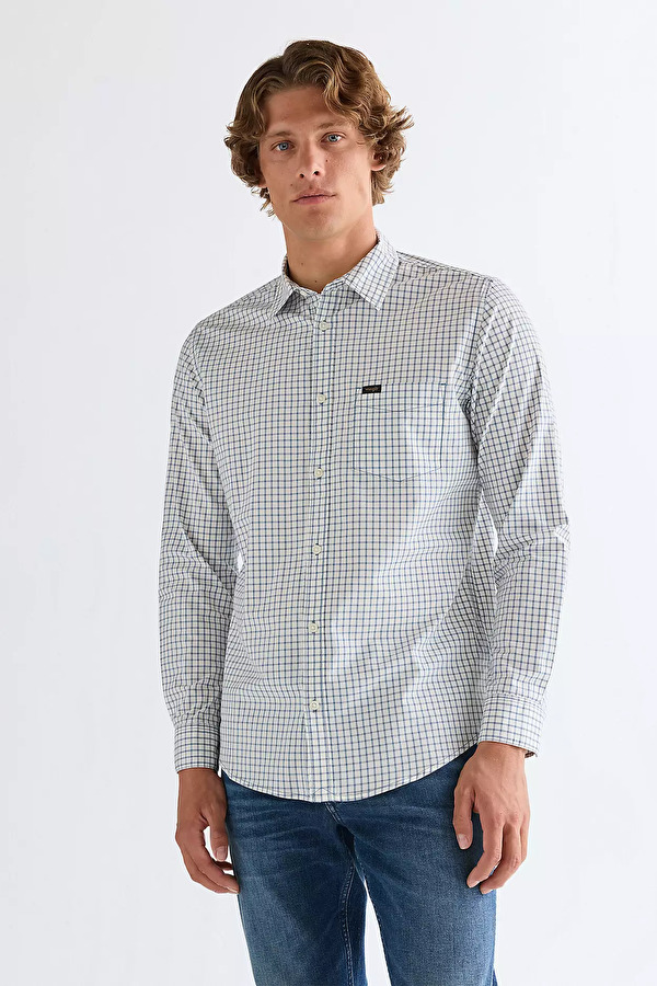 Рубашка Wrangler 1 PKT SHIRT Regular Fit (112378032) Голубой