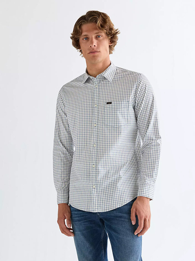 Сорочка Wrangler 1 PKT SHIRT Regular Fit (112378032) Блакитний