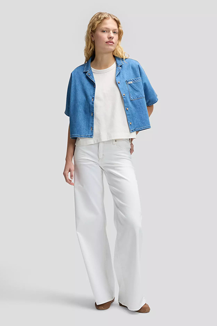 Сорочка LEE RESORT SHIRT Relaxed Fit (112378744) Блакитний