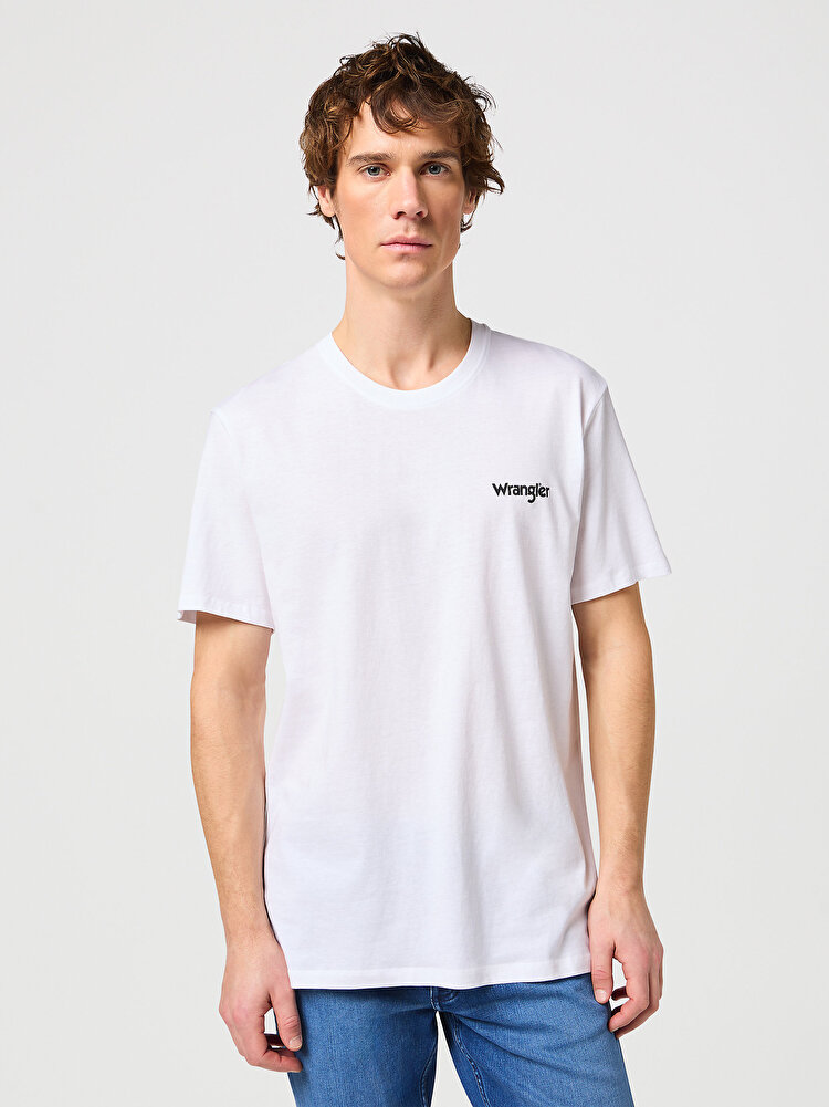 Набір футболок твін-пак Wrangler 2PACK SIGN OFF TEE Regular Fit (112321593-W7BZFQXW4) Синій, білий