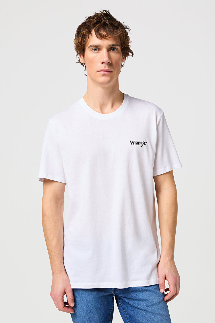 Набор футболок твин-пак Wrangler 2PACK SIGN OFF TEE Regular Fit (112321593-W7BZFQXW4) Синий, Белый