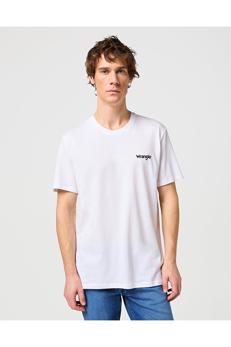 Набір футболок твін-пак Wrangler 2PACK SIGN OFF TEE Regular Fit (112321593-W7BZFQXW4) Синій, білий