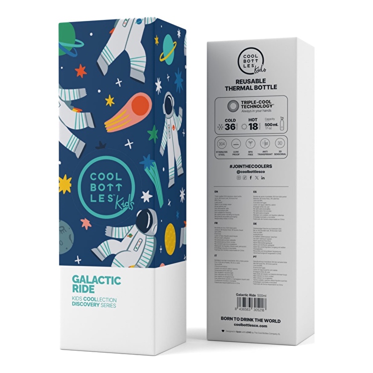 Термобутылка детская COOL BOTTLES Galactic ride 500 мл. (0407V)