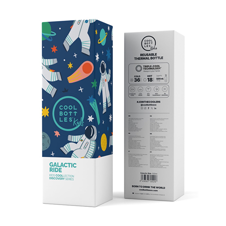 Термопляшка дитяча COOL BOTTLES Galactic ride 500 мл. (0407V)
