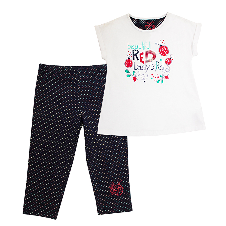 Комплект: Туніка з леггінсами Losan Kids girls (316-8021AD/001) Білий