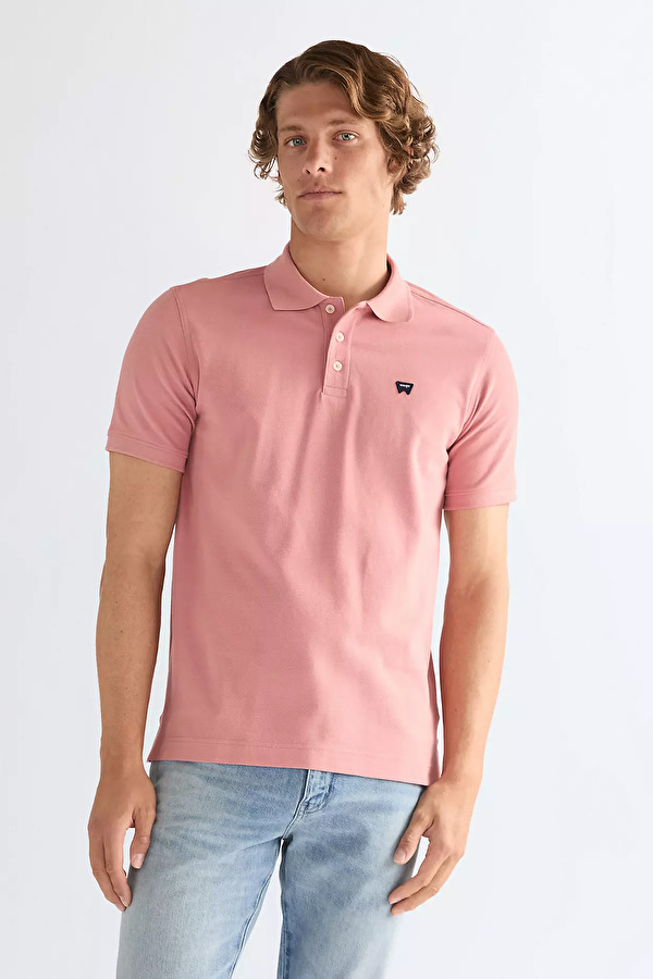 Поло Wrangler Polo shirt Regular Fit (112378002) Рожевий