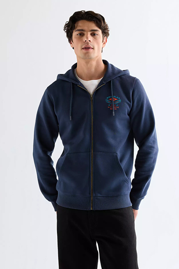 Худі на блискавці Wrangler GRAPHIC ZIP HOODIE Regular Fit (112378029) Чорний