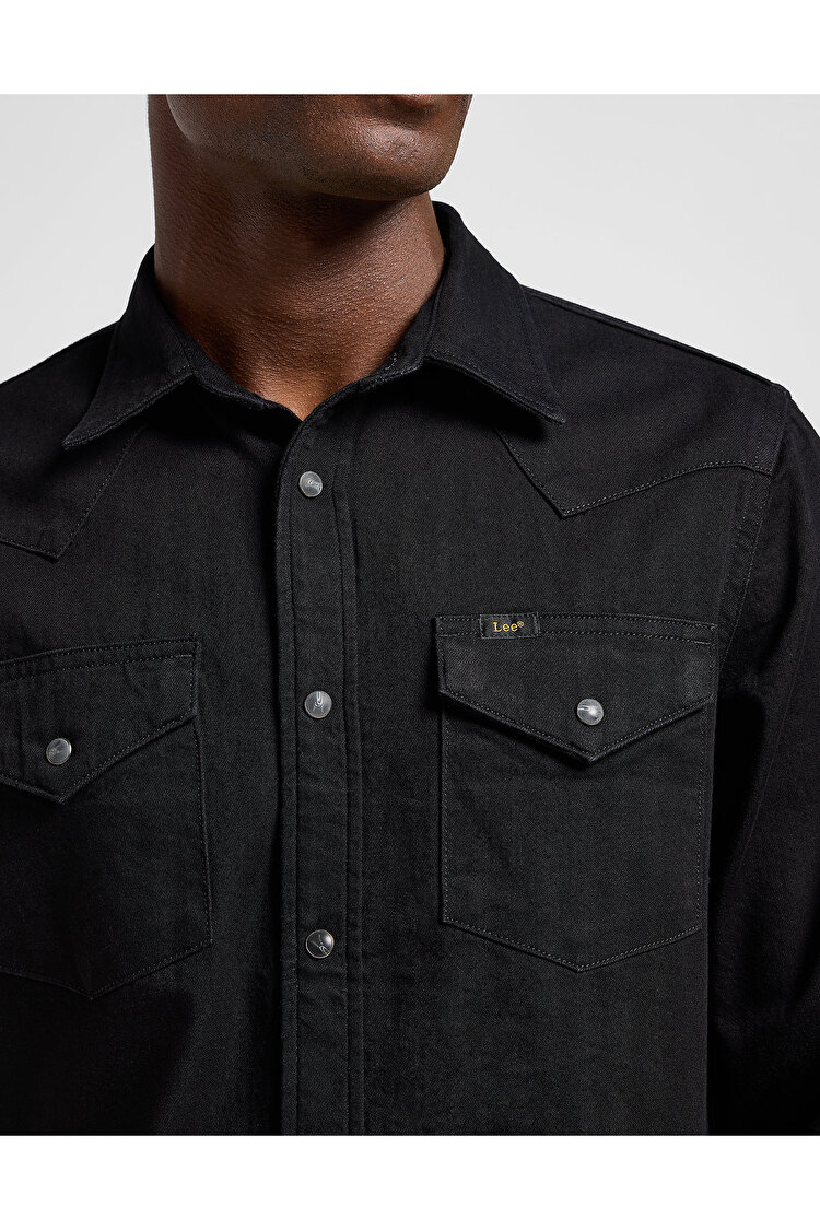 Сорочка джинсова LEE Regular Western Shirt Regular Fit (112363913) Чорний