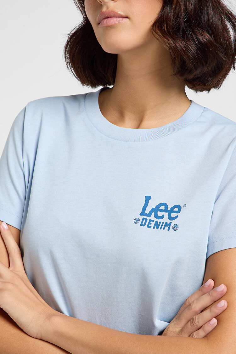 Футболка LEE Tee SHY blue (112363417) Голубой