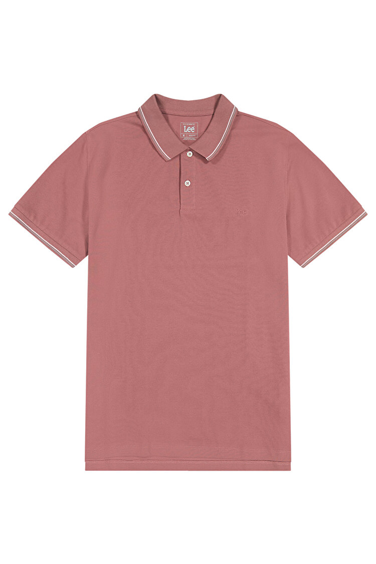 Поло LEE Pique Polo Henna (112363661) Темно-рожевий