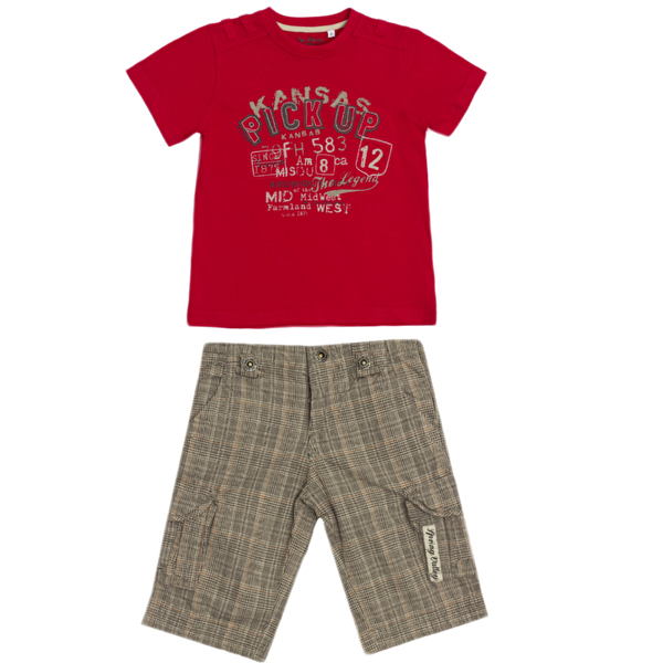 Костюм : Футболка и шорты Losan Mc baby boys (015801403/51) Красный