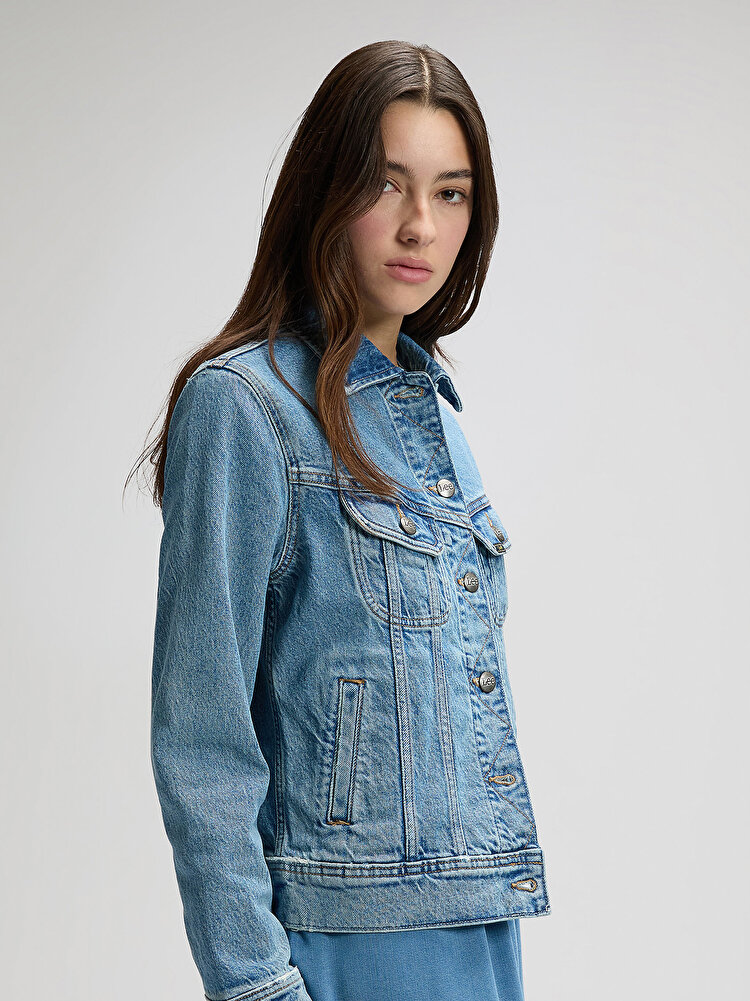 Куртка LEE Rider Jacket Regular Fit (112376956) Голубой