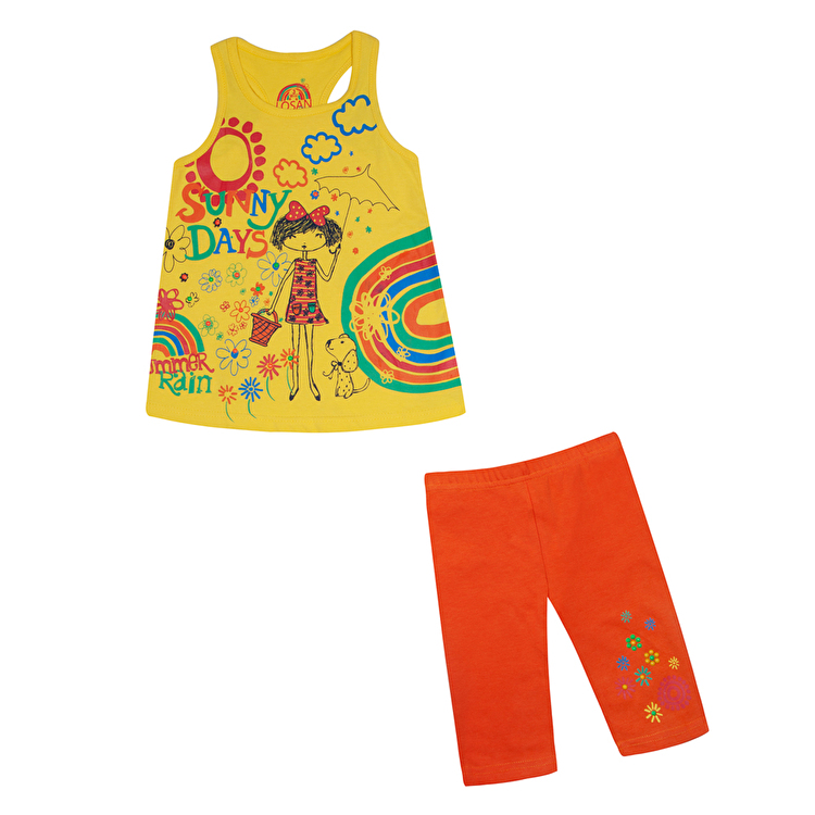 Костюм: Туника с леггинсами Losan Kids girls (416-8028AD/11) Желтый