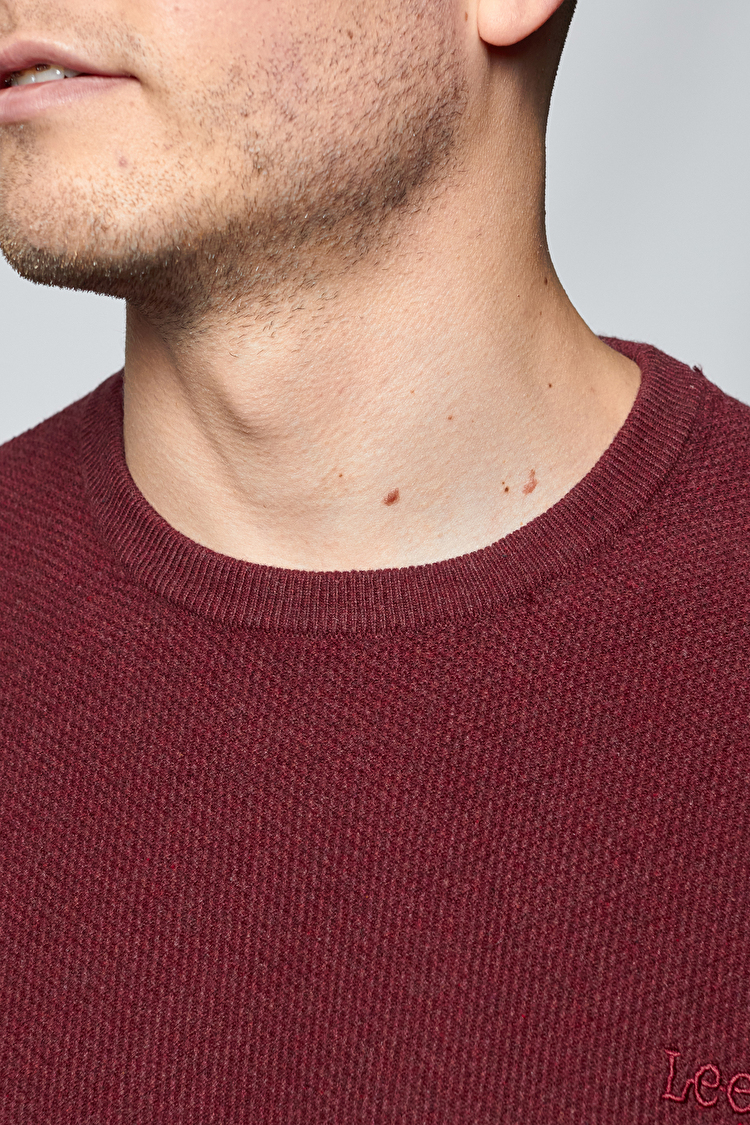 Джемпер LEE Basic Crew Knit Regular Fit (L83IKHTM) Бордовий