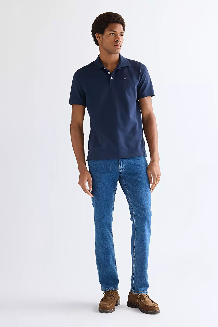 Поло Wrangler Polo shirt Regular Fit (112377978) Голубой