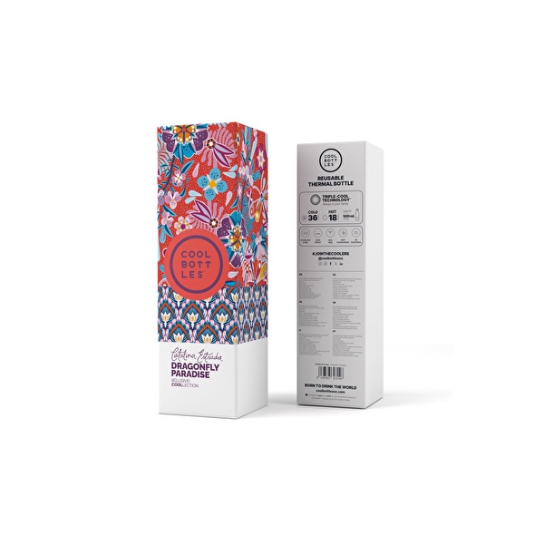 Термопляшка COOL BOTTLES Dragonfly paradise 500 мл. (0420V)