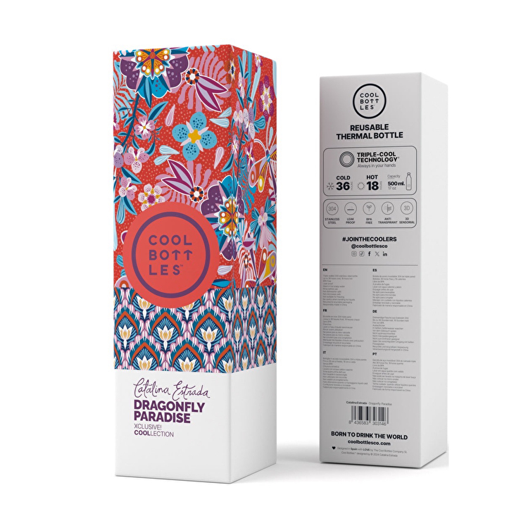 Термопляшка COOL BOTTLES Dragonfly paradise 500 мл. (0420V)