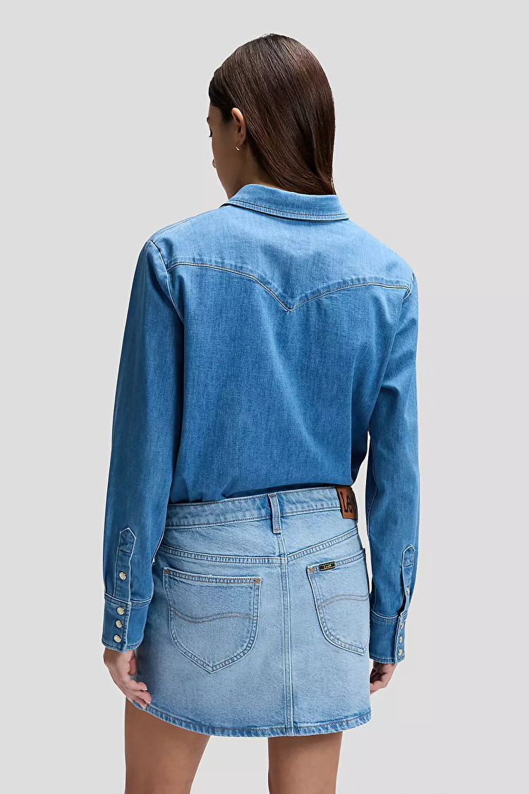 Сорочка LEE Regular Western Shirt Regular Fit (112378745) Блакитний