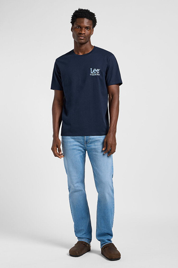 Футболка LEE Subtle Logo Tee Rivet navy (112365456) Синий