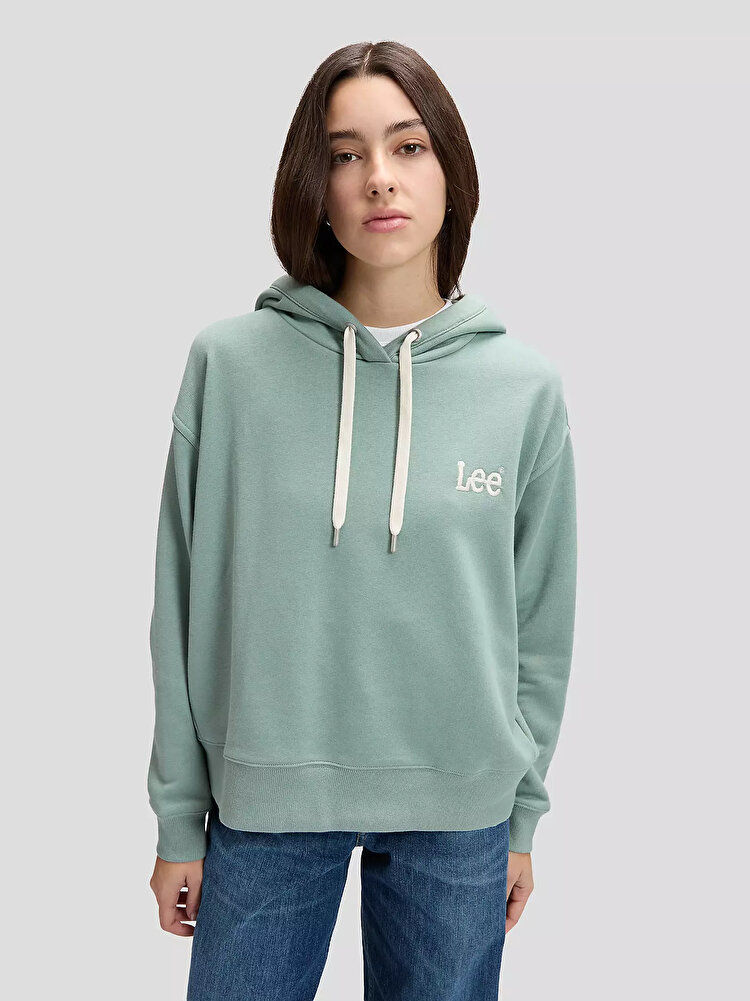 Худи LEE Essential Hoodie Relaxed Fit (112376980) Зеленый