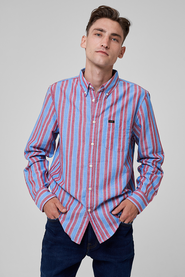 Рубашка LEE Button Down Shirt Regular Fit (L880NELA) Голубой