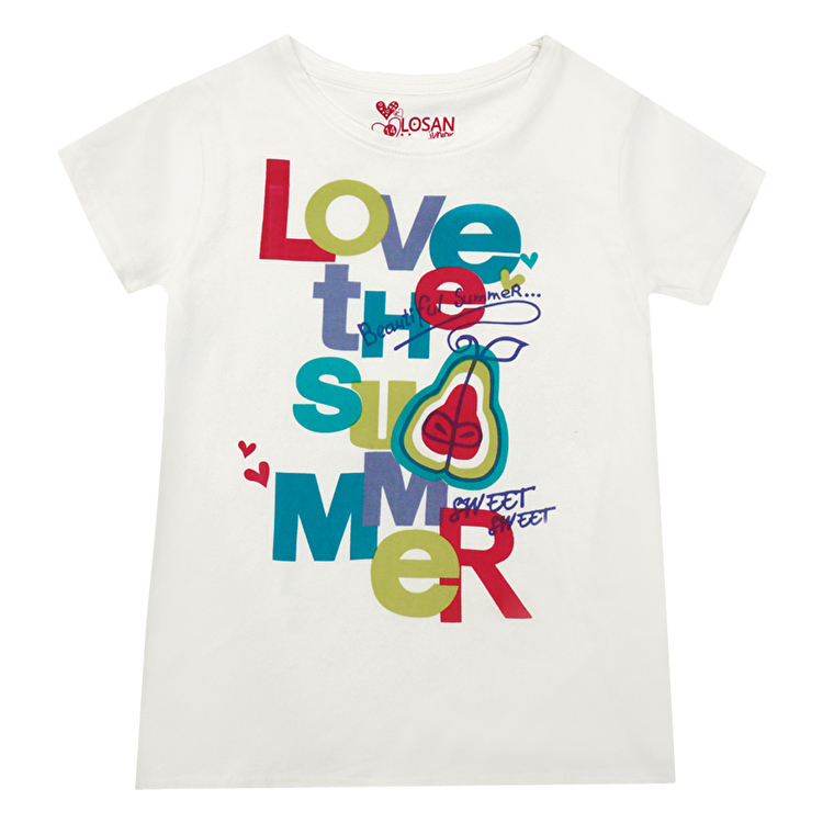 Футболка Losan Junior girls (314-1208AB/001) Білий