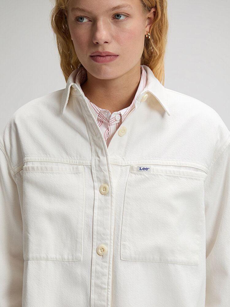 Верхняя рубашка LEE UTILITY OVERSHIRT Relaxed Fit (112377053) Белый