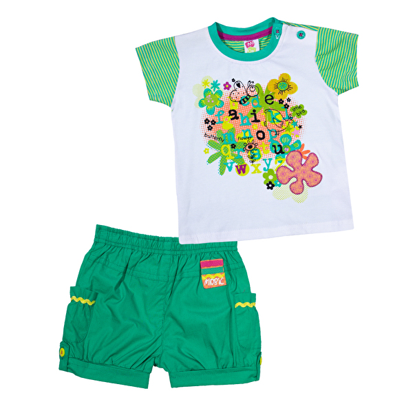 Комплект: Футболка та шорти MIOBIC Bebe (009516) Зелений