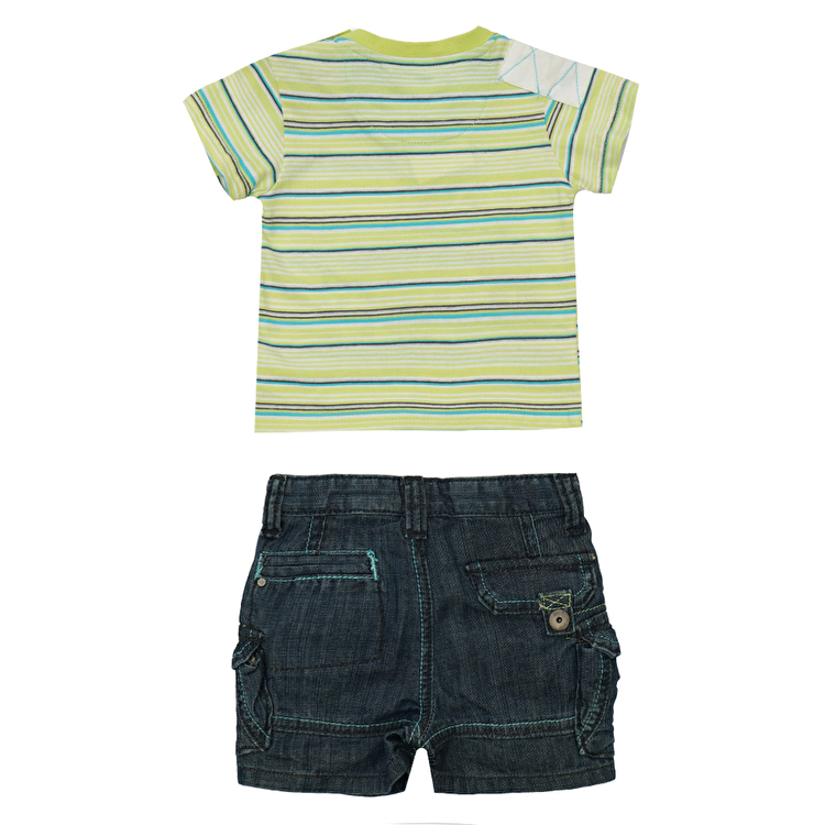 Костюм : Футболка и джинсовые шорты Losan Mc baby boys (017802303/20) Ярко-зеленый