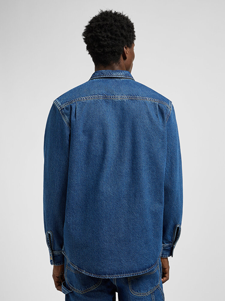 Сорочка джинсова LEE WORKWEAR SHIRT 2.0 Relaxed Fit (112370475) Синій