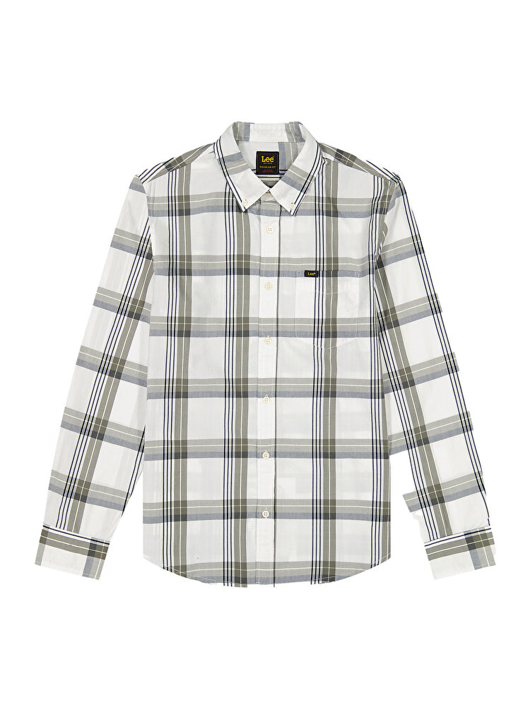 Сорочка LEE Lee Button Down Regular Fit (112376563) Оливковий