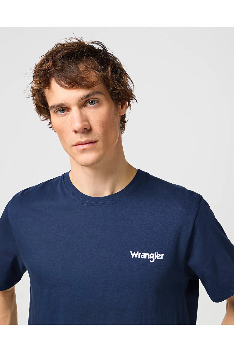 Набір футболок твін-пак Wrangler 2PACK SIGN OFF TEE Regular Fit (112334265) Синій, чорний