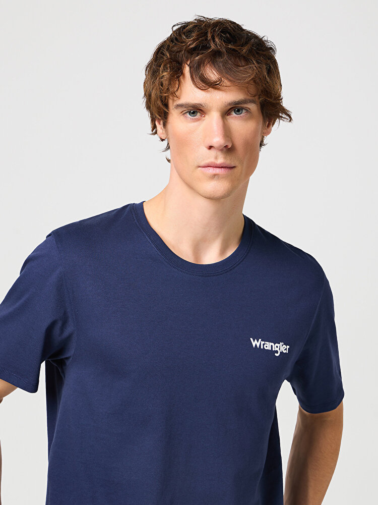 Набір футболок твін-пак Wrangler 2PACK SIGN OFF TEE Regular Fit (112321593-W7BZFQXW4) Синій, білий
