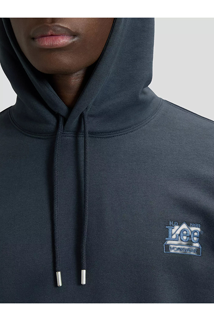 Худи LEE WORKWEAR ESS HOODIE Relaxed Fit (112378763) Темно-синий