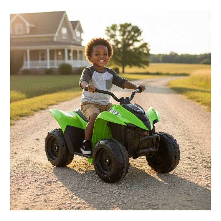 Квадроцикл KAWASAKI KFX90 12V GREEN QUAD INJUSA (77015/211)