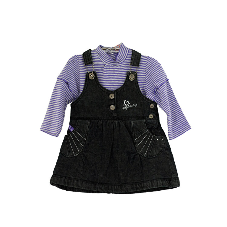 Комплект: Гольф, сарафан, колготи Losan Mc baby girls (028-8018AD/518) Світло-фіолетовий