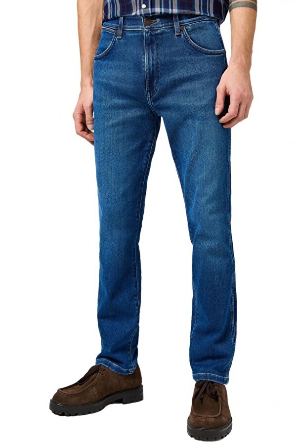 Джинсы Wrangler Larston Slim Fit (112378853) Голубой