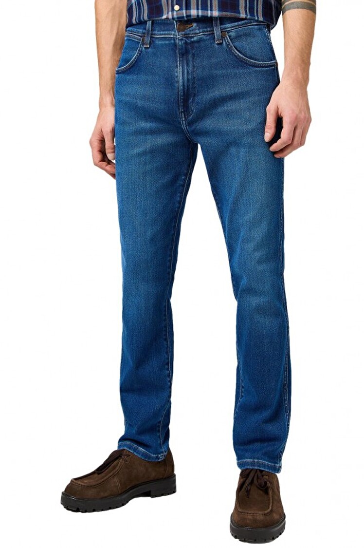 Джинсы Wrangler Larston Slim Fit (112378853) Голубой