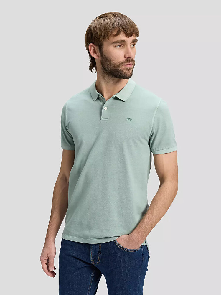 Поло LEE GARMENT DYE POLO Regular Fit (112376465) Зелений